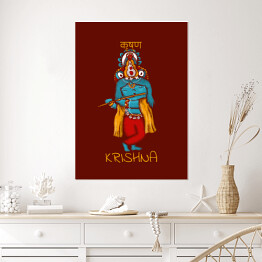 Plakat Krishna - mitologia hinduska