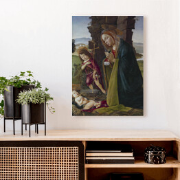Obraz klasyczny Sandro Botticelli "Adoracja Jezusa przez św. Jana" - reprodukcja