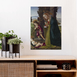 Plakat Sandro Botticelli "Adoracja Jezusa przez św. Jana" - reprodukcja