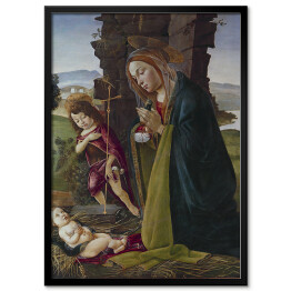 Obraz klasyczny Sandro Botticelli "Adoracja Jezusa przez św. Jana" - reprodukcja