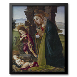 Obraz w ramie Sandro Botticelli "Adoracja Jezusa przez św. Jana" - reprodukcja