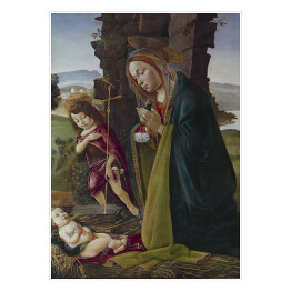 Plakat Sandro Botticelli "Adoracja Jezusa przez św. Jana" - reprodukcja