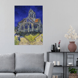 Plakat Vincent van Gogh "Kościół w Auvers-sur-Oise" - reprodukcja