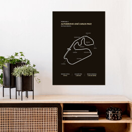 Plakat samoprzylepny Autodromo Jose Carlos Pace - Tory wyścigowe Formuły 1