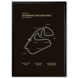 Plakat w ramie Autodromo Jose Carlos Pace - Tory wyścigowe Formuły 1