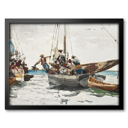 Obraz w ramie Winslow Homer Scena targowa, Nassau Reprodukcja