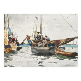 Plakat Winslow Homer Scena targowa, Nassau Reprodukcja