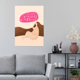 Plakat samoprzylepny "The way you speak to yourself matters" - ilustracja