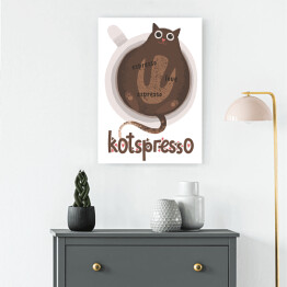 Obraz na płótnie Kawa z kotem - kotspresso