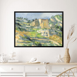 Obraz w ramie Paul Cezanne "Domy na Prowansji, Dolina Riaux w pobliżu L'Estaque" - reprodukcja
