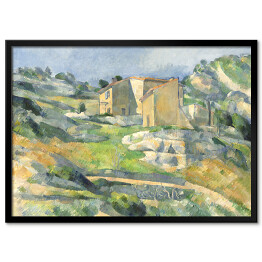 Plakat w ramie Paul Cezanne "Domy na Prowansji, Dolina Riaux w pobliżu L'Estaque" - reprodukcja