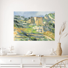 Plakat samoprzylepny Paul Cezanne "Domy na Prowansji, Dolina Riaux w pobliżu L'Estaque" - reprodukcja