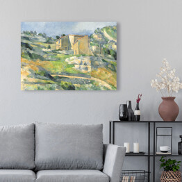 Obraz na płótnie Paul Cezanne "Domy na Prowansji, Dolina Riaux w pobliżu L'Estaque" - reprodukcja