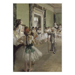 Plakat samoprzylepny Edgar Degas "Lekcja baletu" - reprodukcja