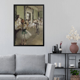 Obraz w ramie Edgar Degas "Lekcja baletu" - reprodukcja