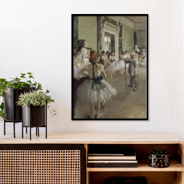 Plakat w ramie Edgar Degas "Lekcja baletu" - reprodukcja
