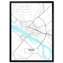 Plakat w ramie Mapa Płocka 