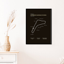 Plakat w ramie Autodromo Nazionale Di Monza - Tory wyścigowe Formuły 1