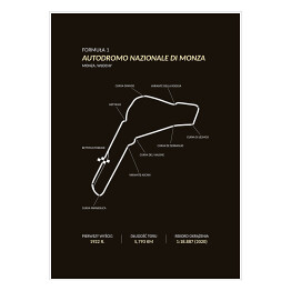 Plakat samoprzylepny Autodromo Nazionale Di Monza - Tory wyścigowe Formuły 1