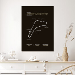 Plakat samoprzylepny Autodromo Nazionale Di Monza - Tory wyścigowe Formuły 1