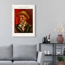 Obraz na płótnie Auguste Renoir "Autoportret" - reprodukcja z napisem. Plakat z passe partout