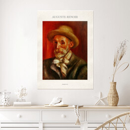 Plakat Auguste Renoir "Autoportret" - reprodukcja z napisem. Plakat z passe partout
