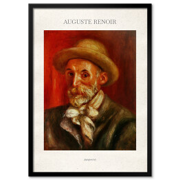 Obraz klasyczny Auguste Renoir "Autoportret" - reprodukcja z napisem. Plakat z passe partout