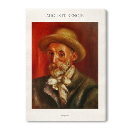 Obraz na płótnie Auguste Renoir "Autoportret" - reprodukcja z napisem. Plakat z passe partout