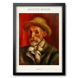Obraz w ramie Auguste Renoir "Autoportret" - reprodukcja z napisem. Plakat z passe partout