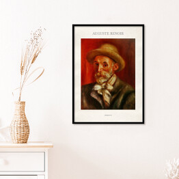 Plakat w ramie Auguste Renoir "Autoportret" - reprodukcja z napisem. Plakat z passe partout
