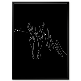 Obraz klasyczny Głowa konia - czarne konie