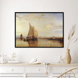 Plakat w ramie William Turner "Dryfująca łódź Dort z Rotterdamu" - reprodukcja