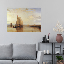 Plakat samoprzylepny William Turner "Dryfująca łódź Dort z Rotterdamu" - reprodukcja