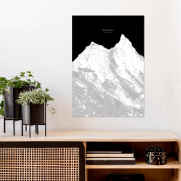 Plakat samoprzylepny Manaslu - minimalistyczne szczyty górskie