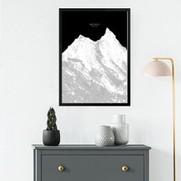 Obraz w ramie Manaslu - minimalistyczne szczyty górskie