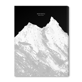 Obraz na płótnie Manaslu - minimalistyczne szczyty górskie