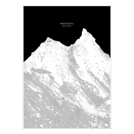 Plakat Manaslu - minimalistyczne szczyty górskie