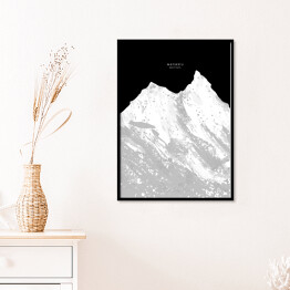 Plakat w ramie Manaslu - minimalistyczne szczyty górskie