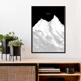 Plakat w ramie Manaslu - minimalistyczne szczyty górskie