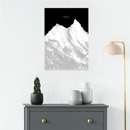 Plakat Manaslu - minimalistyczne szczyty górskie