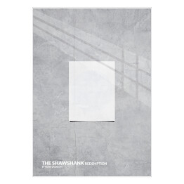 Plakat samoprzylepny "The Shawshank Redemption" - minimalistyczna kolekcja filmowa