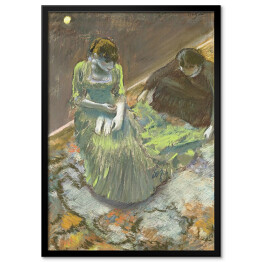 Plakat w ramie Edgar Degas "Przed wywołaniem na scenę" - reprodukcja