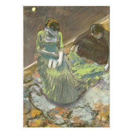 Plakat Edgar Degas "Przed wywołaniem na scenę" - reprodukcja