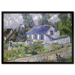Plakat w ramie Vincent van Gogh Domy w Auvers. Reprodukcja