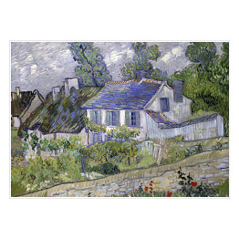 Plakat samoprzylepny Vincent van Gogh Domy w Auvers. Reprodukcja