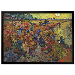Plakat w ramie Vincent van Gogh Czerwona winnica. Reprodukcja