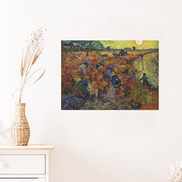 Plakat samoprzylepny Vincent van Gogh Czerwona winnica. Reprodukcja