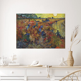Plakat samoprzylepny Vincent van Gogh Czerwona winnica. Reprodukcja