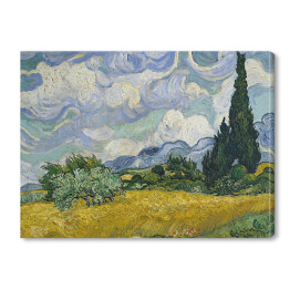  Vincent van Gogh "Pole pszenicy z cyprysami" - reprodukcja