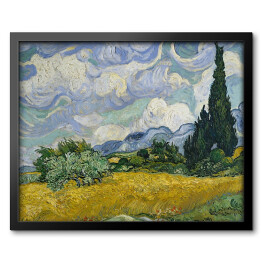 Obraz w ramie Vincent van Gogh "Pole pszenicy z cyprysami" - reprodukcja